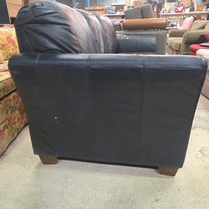 Black Faux Leather Sofa