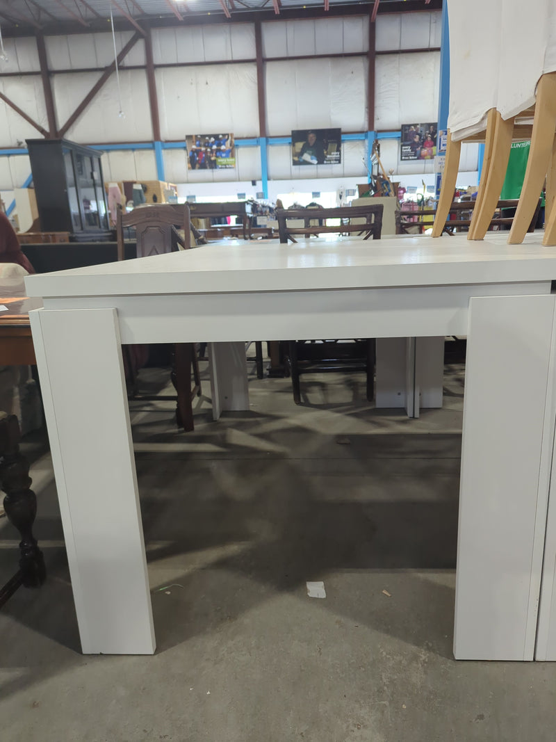 White Rectangular Dining Table