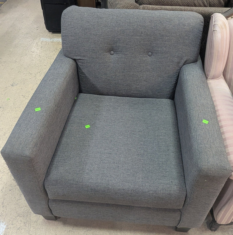 Grey Button Tufted Accent Chair