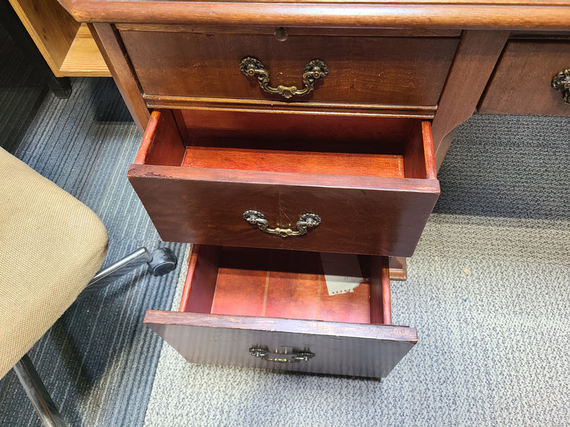 Vintage Style Double-Pedestal Executive Desk