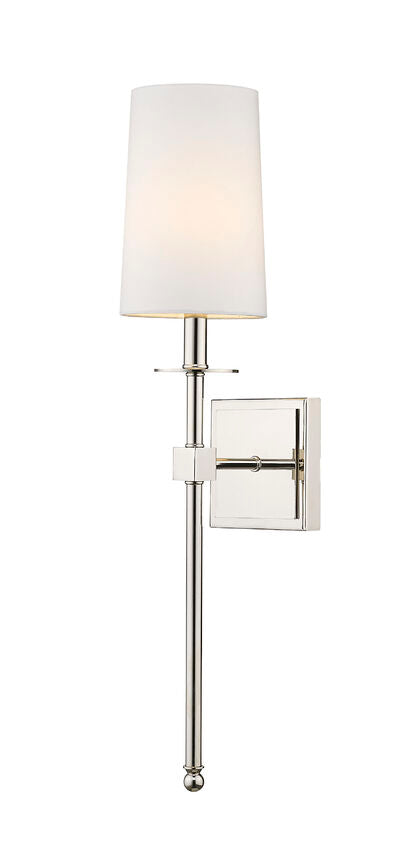 Z-Lite Camila Collection Wall Sconce with Polished Nickel Finish