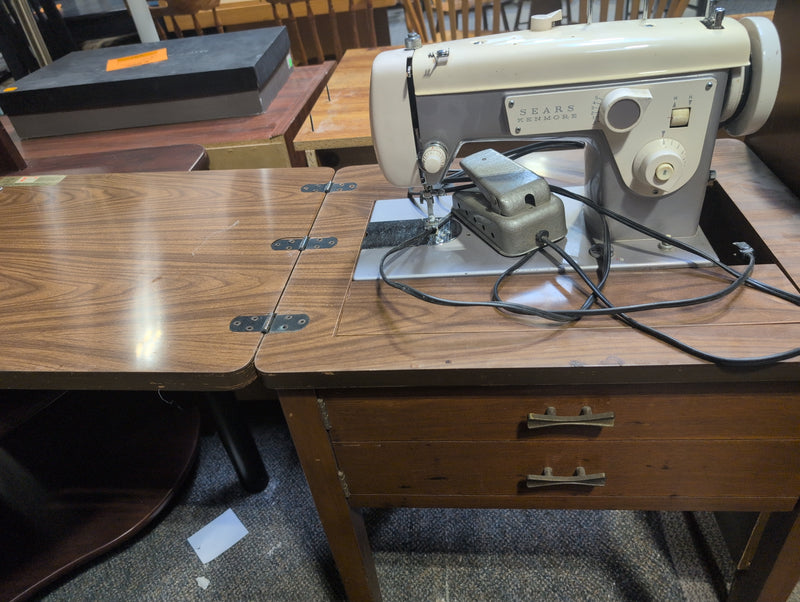 Sewing Table with Sears Kenmore Sewing Machine