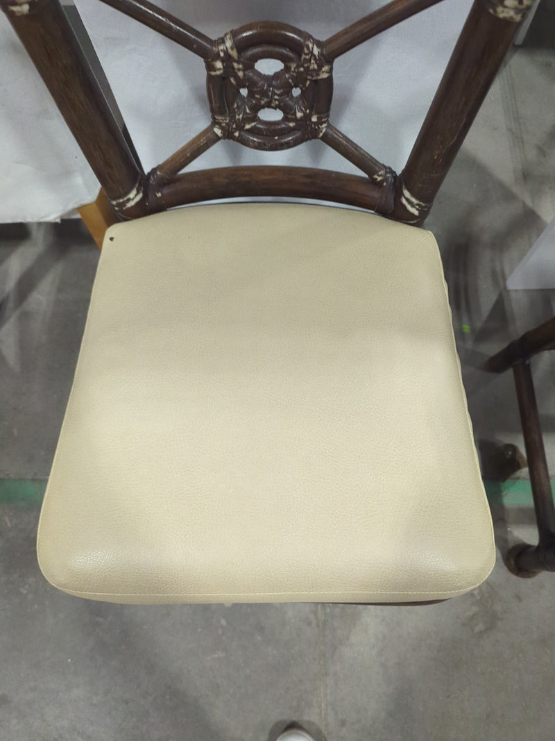McGuire Bamboo + Raw Hide Bar Stool