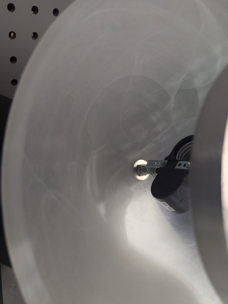 Glass Bell Shade with White Swirls