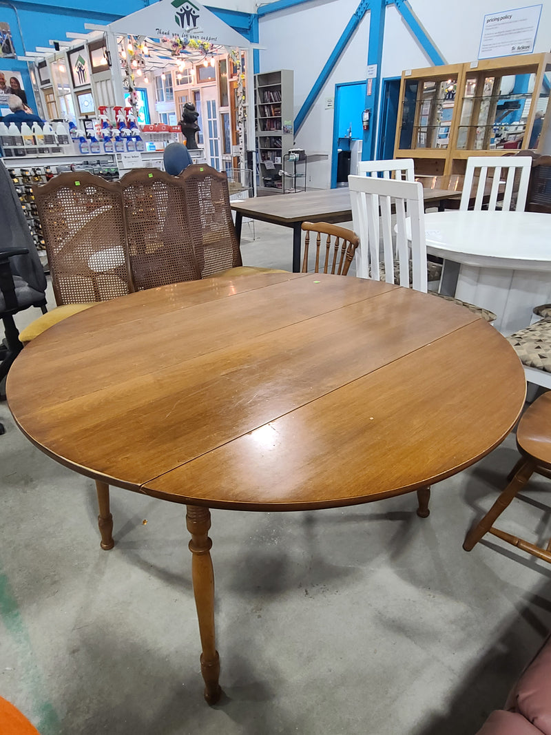 Vintage Mid-Century Maple Drop-Leaf Dining Set with 4 Chairs