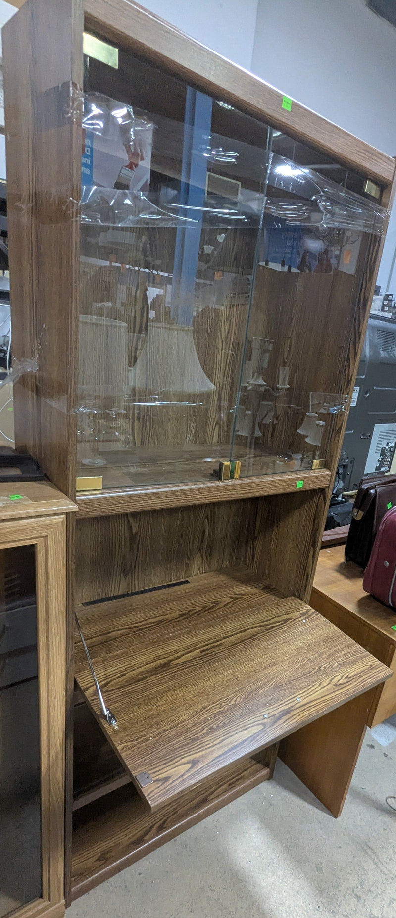 Wooden Cabinet with Fold Out Desk