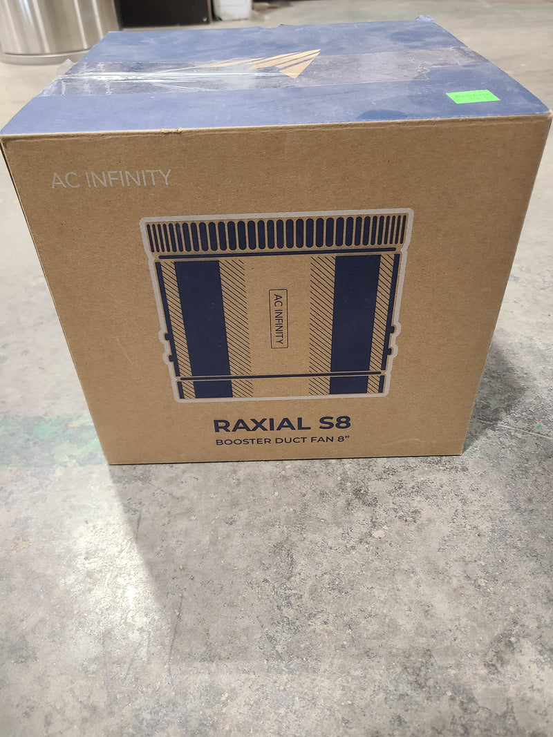 New AC Infinity Raxial S8 8" Booster Duct Fan with Speed Controller
