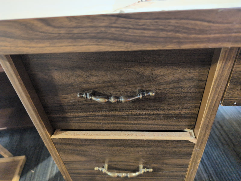 7 Drawer Desk with World Map