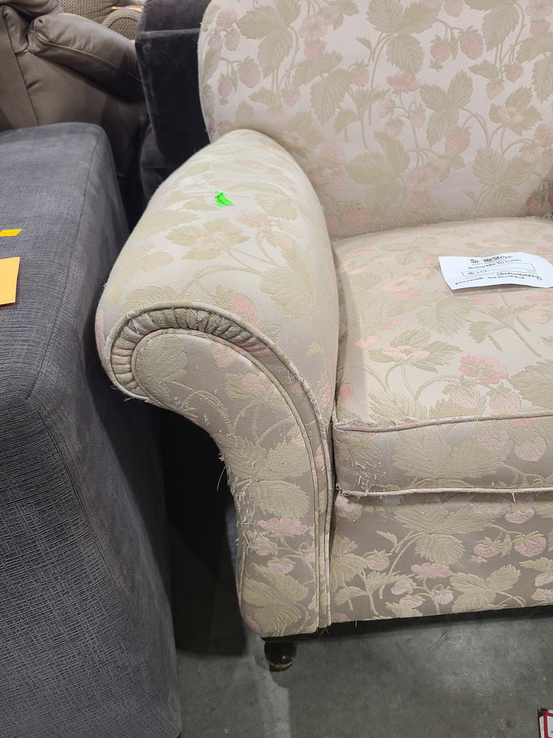 Vintage Strawberry Pattern Armchair