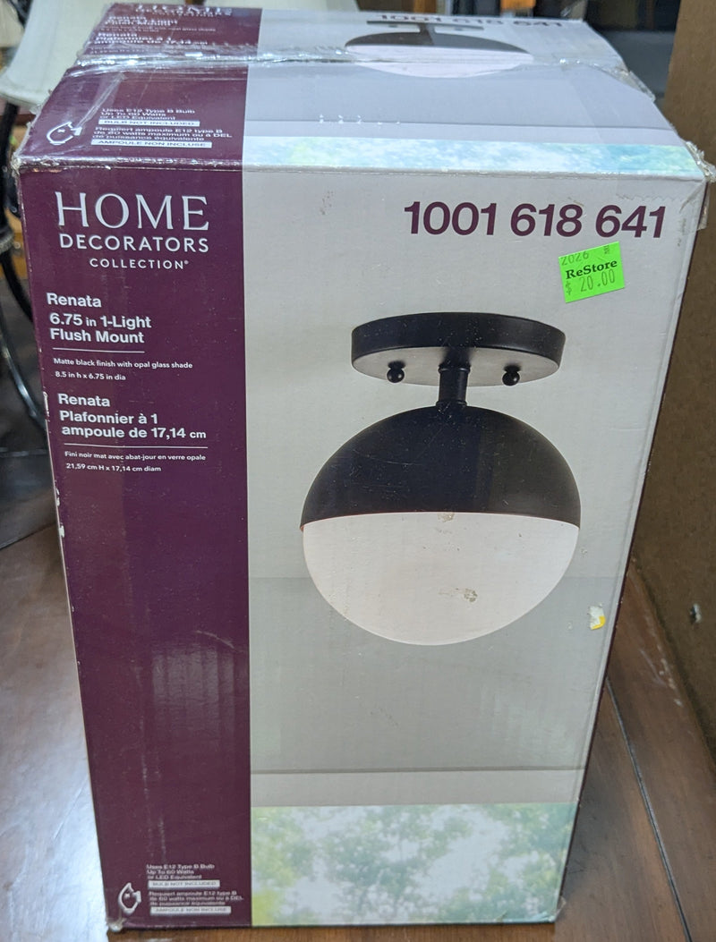 Home Decorators Black Flush Mount Ceiling Light