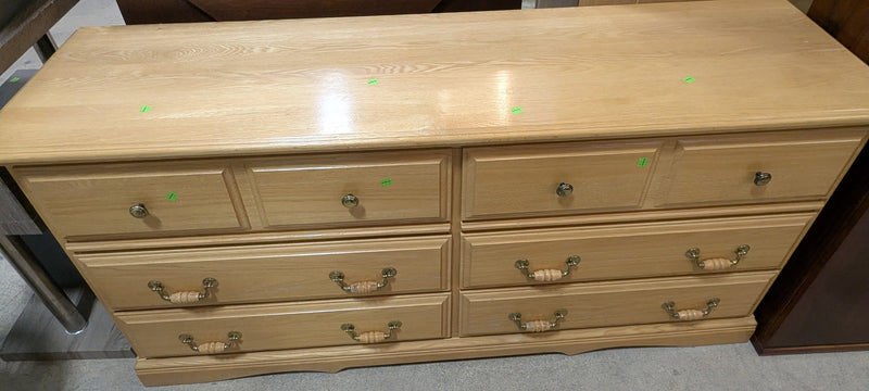 Six-Drawer Light Oak Dresser