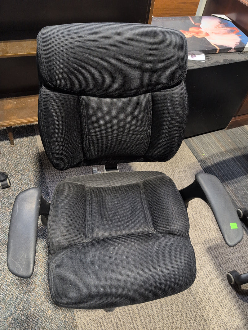 Black Office Chair with Adjustable Backrest and Height