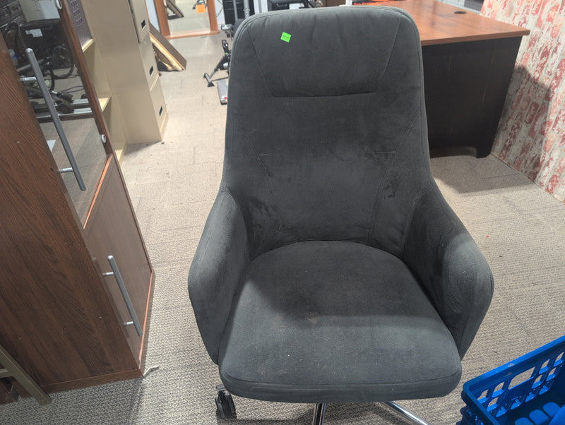 Upholstered Office Chair with Adjustable Height and Swivel Capability