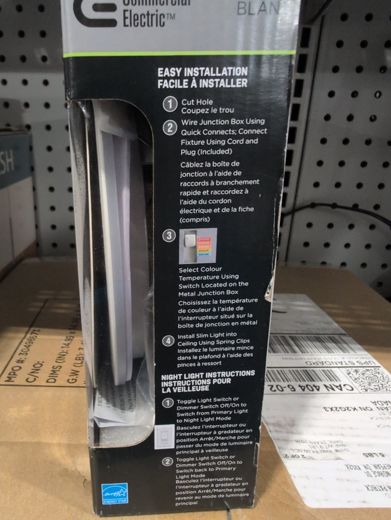 Commercial Electric Slim LED Colour Changing Recessed Lighting Kit with Night Light