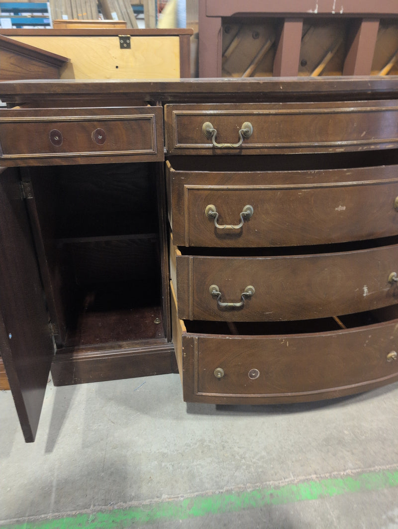 Large Wood Buffet with 6 Drawers and 2 Cabinets