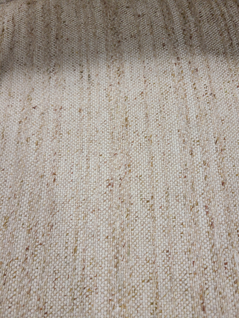 Vintage Beige Textured Upholstered Swivel Rocker Armchair