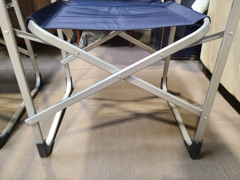 Premium Navy Heavy-Duty Folding Camp & Sports Chair