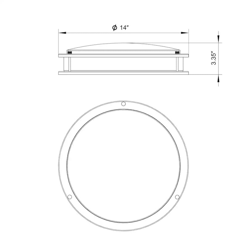 Dymond 14" Double Ring LED Ceiling Flush Mount