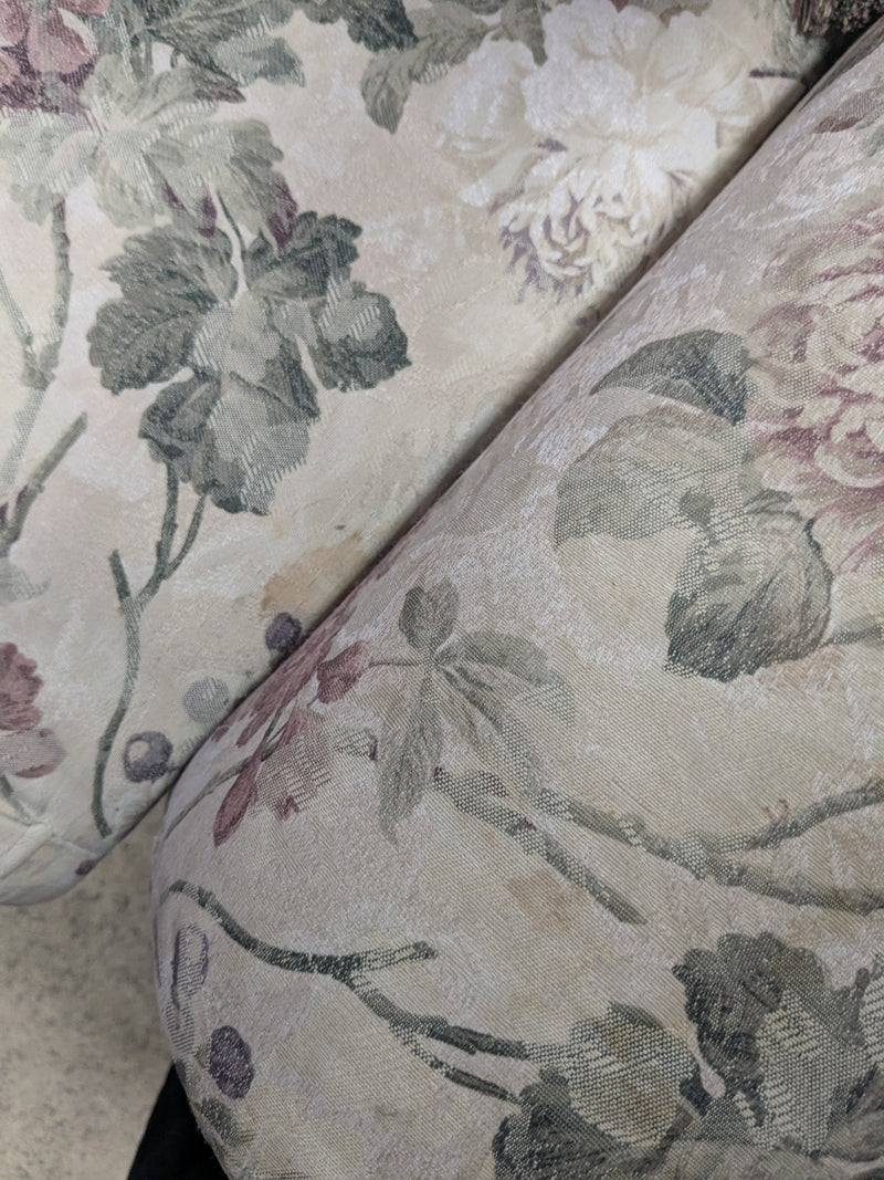 Beige Floral Armchair