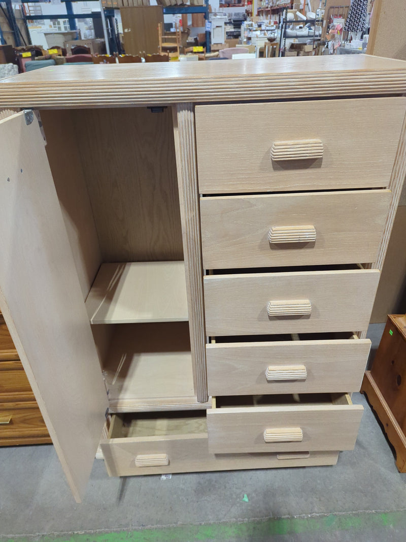 Large Wooden Beige Armoire