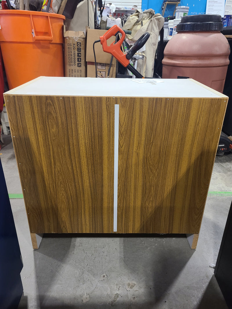 Minimalist White 3-Drawer Lowboy Chest / Dresser