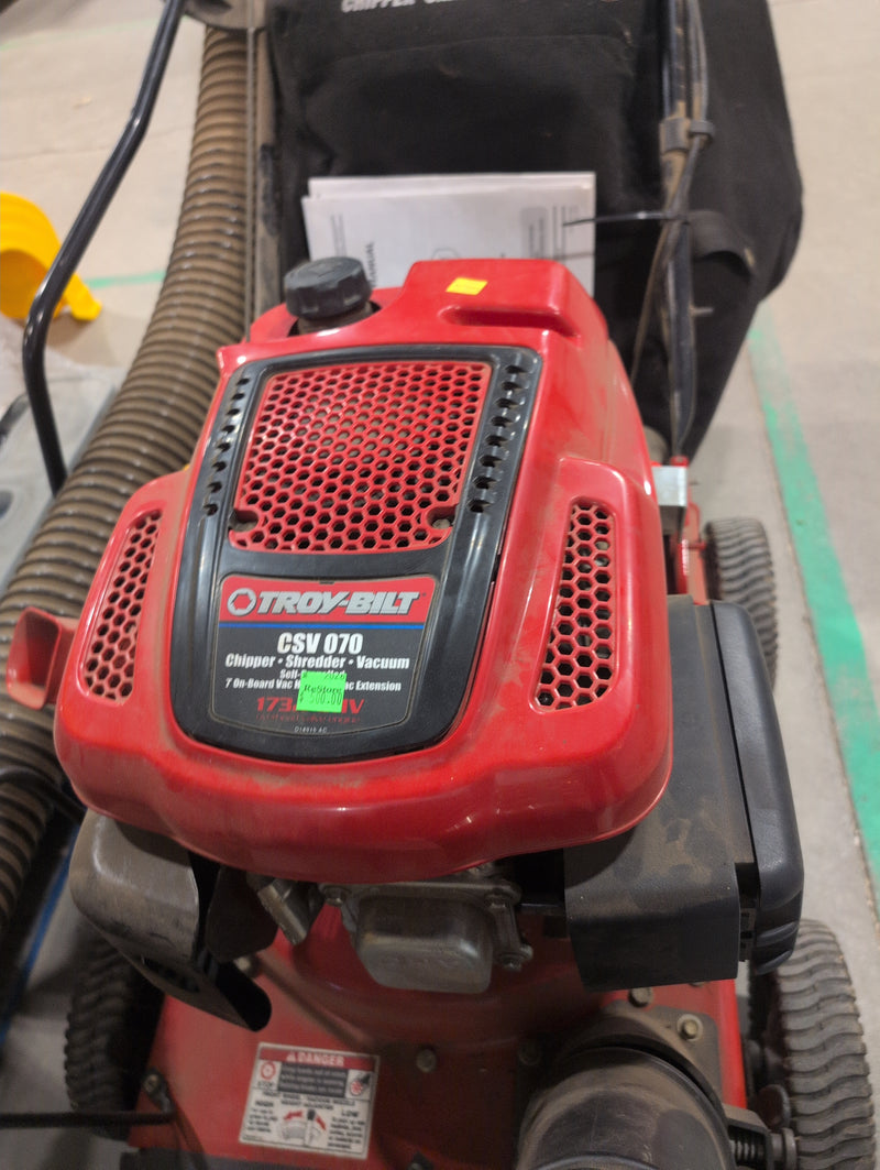 Troy-Bilt Self Propelled Yard Vacuum/Chipper/Shredder with Vacuum/Hose, Model CSV 070