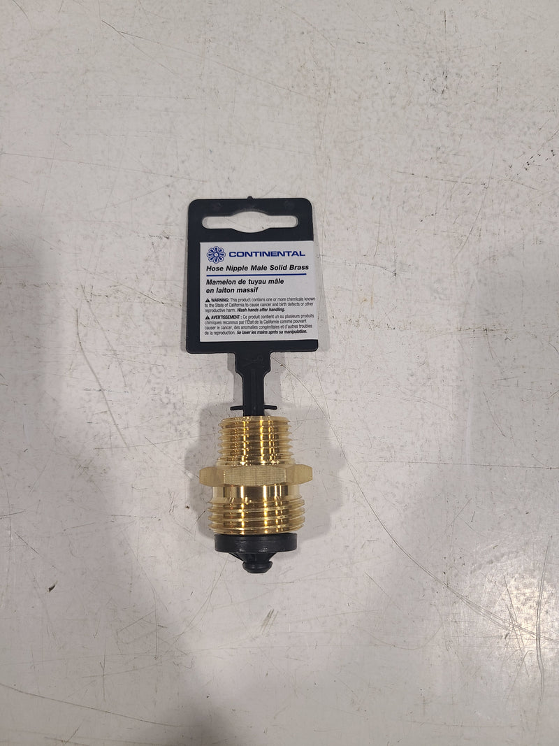 Continental Solid Brass Male Hose Nipple