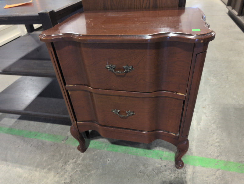 Reddish Brown Solid Wood Nightstand