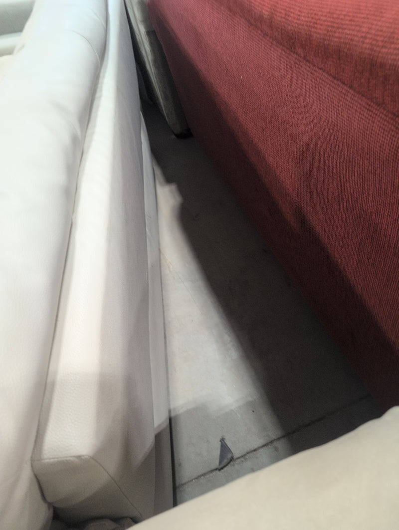 Taupe Pleather Loveseat