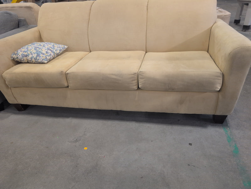 Yellow 3 Seater Sofa with Small Pillow