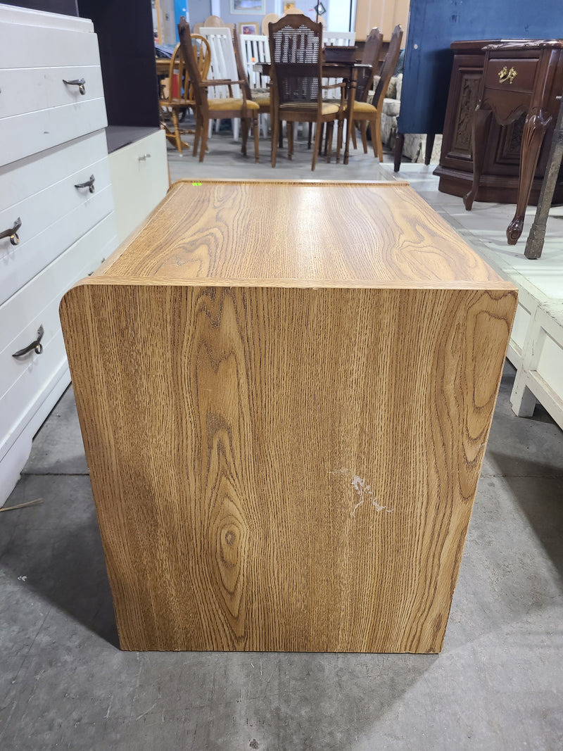 Vintage Palliser Light Oak Waterfall 2-Drawer Nightstand / End Table