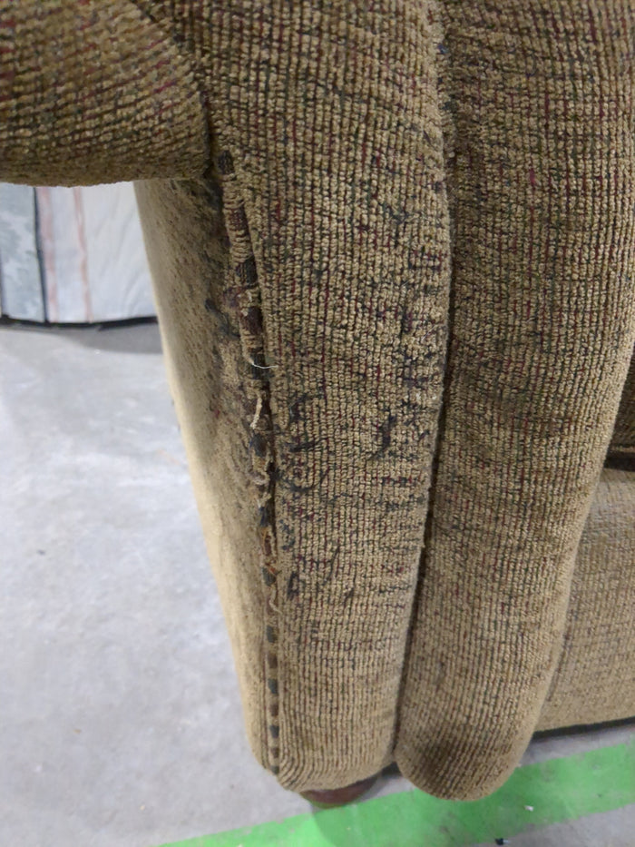 Olive Green Loveseat with cushions