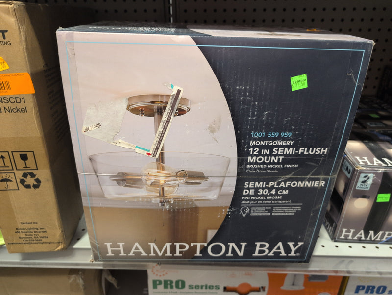 Hampton Bay 12 Inch Semi Flush Mount