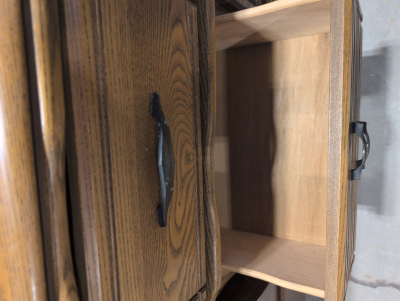 Brown 9 Drawer Dresser with Large Mirror