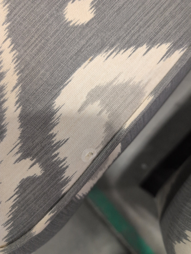 Grey and Taupe Slipper Chair