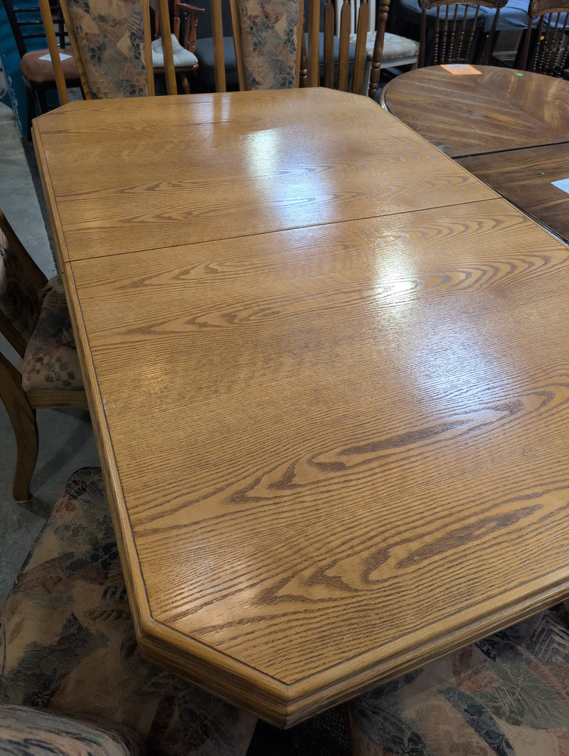 Large Dining Table with 6 Chairs with Floral Design