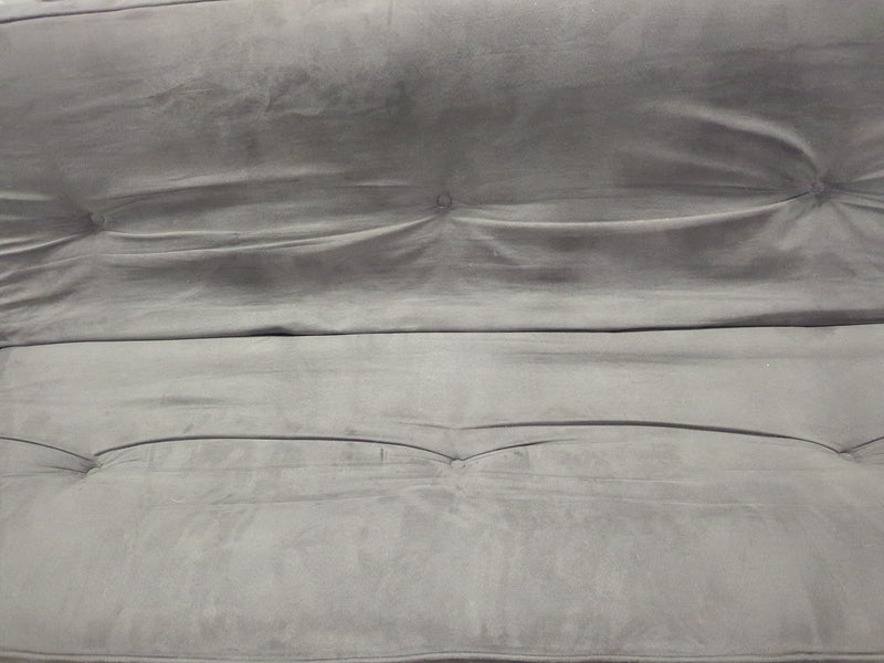 Black Metal Framed Futon with Brown Mattress