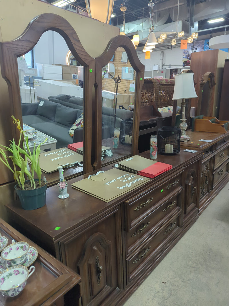 Traditional Style Two Mirror Buffet