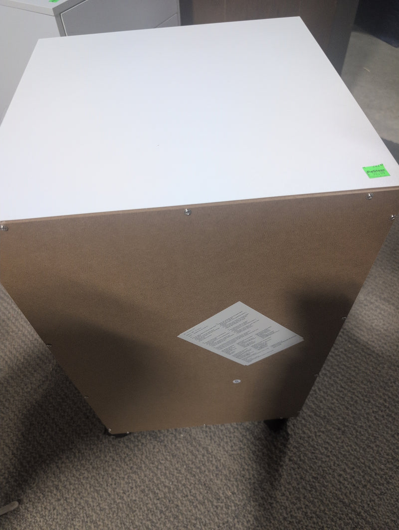 White Filing Cabinet with Wheels