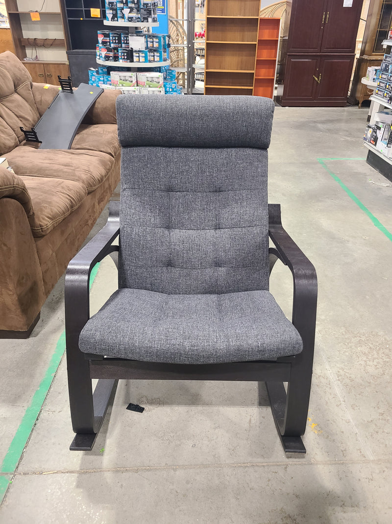 Modern Charcoal Gray Bentwood Rocking Chair