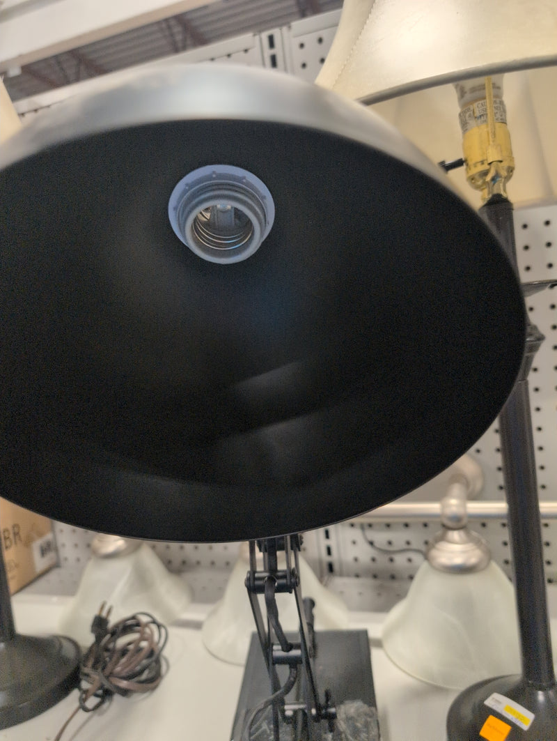 Black Tabletop Lamp with Adjustable Height