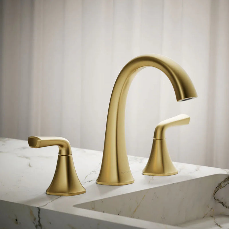 Moen Voss® Two-Handle Widespread Bathroom Faucet Trim Kit in Gold
