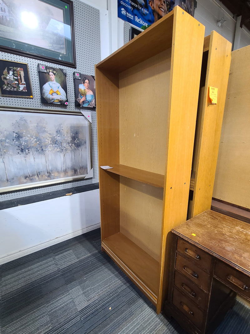 Good Condition Tall Wooden Bookshelf with 2 Sections