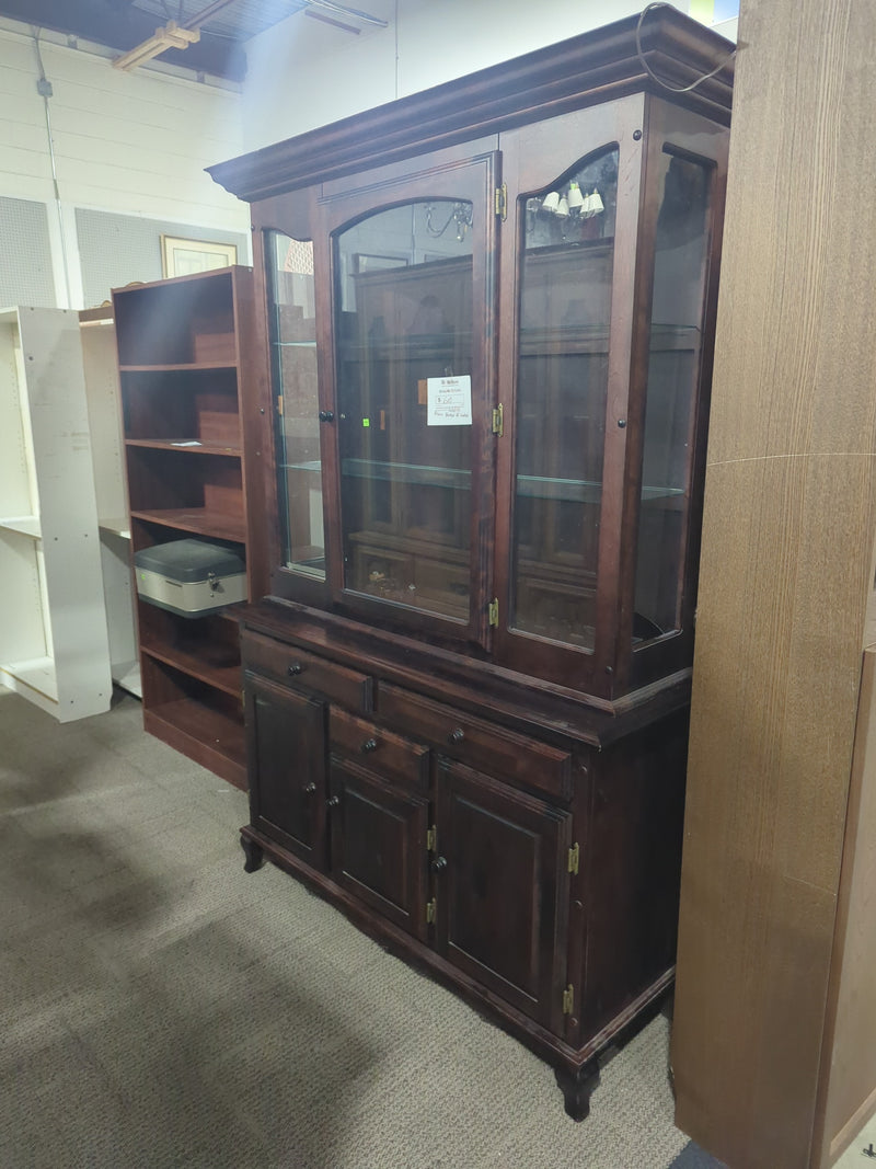Reddish Brown Buffet and Hutch