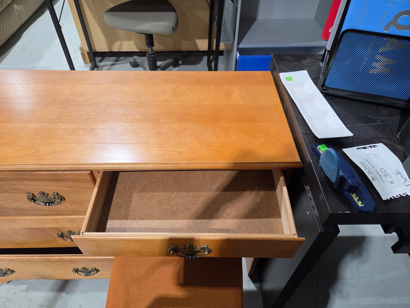 Vintage Solid Wood Student Desk With Chair
