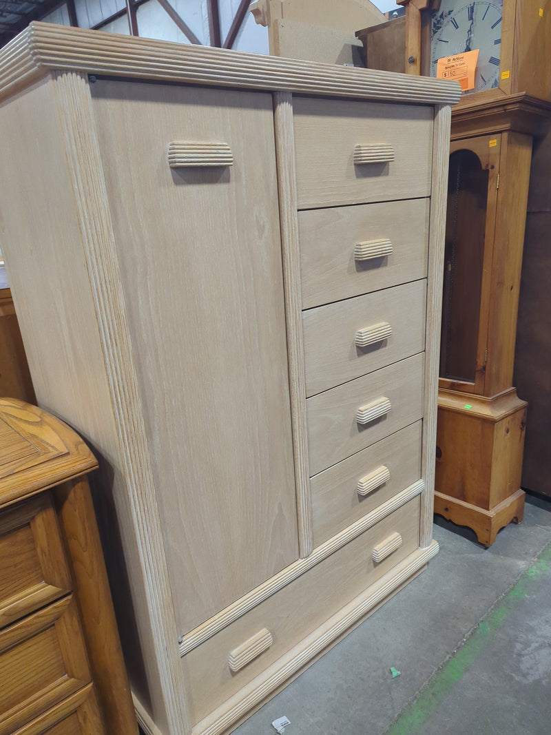 Large Wooden Beige Armoire
