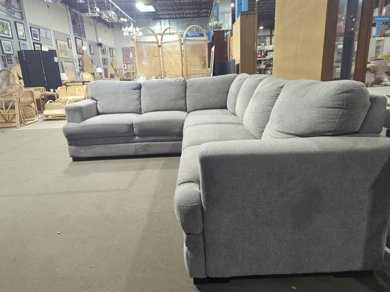 Grey Fabric Sectional Sofa