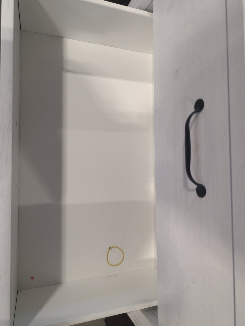 White Veneered 3 Drawer Dresser