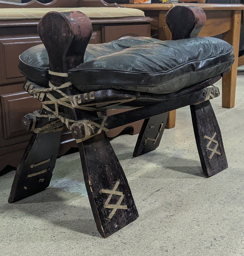 Antique Camel Saddle Stool