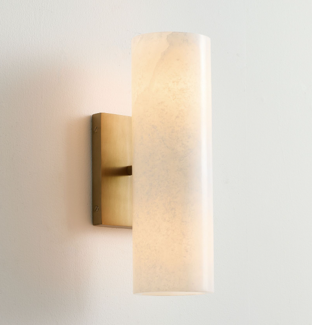 Pottery Barn Frances Brass Tube Sconce